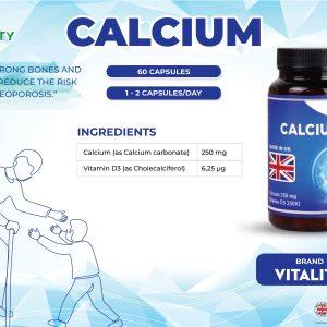 Vitality Calcium 60 Capsules for Strong Bones and Optimal Health Support